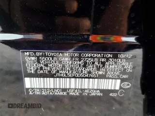 2013 Lexus LS 460 L с VIN JTHGL5EF0D5047651, выставлен на аукционе Copart как лот 74541134 с пробегом Не указан миль и На запчасти • Non repairable. История ставок и продаж доступна на DreamBid. Изображение 13.