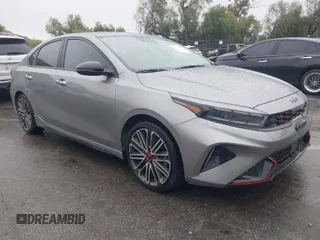 2022 Kia Forte GT with VIN 3KPF44AC5NE461384, listed as a IAAI auction lot 41572857 with 53,418 mi miles. Bid and sale history available at carsss.com. Image 1.