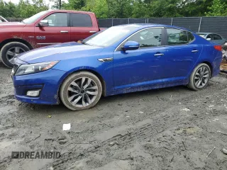 2014 Kia Optima SX Turbo with VIN 5XXGR4A65EG334691, listed as a Copart auction lot 58759915 with 130,800 mi miles and Salvage title. Bid and sale history available at DreamBid. Image 1.
