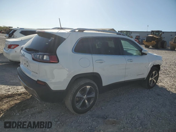 2019 Jeep Cherokee Limited with VIN 1C4PJMDX4KD356442, listed as a Copart auction lot 53324425 with 44,370 mi miles and Salvage Title. Bid and sale history available at carsss.com. Image 3.