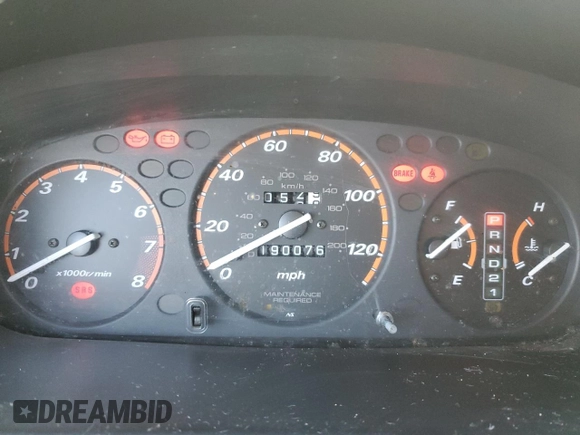 2001 Honda CR-V LX with VIN JHLRD18401C046892, listed as a Copart auction lot 85376174 with 190,076 mi miles and Salvage Title. Bid and sale history available at carsss.com. Image 9.