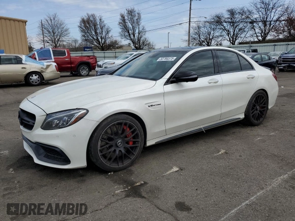 2016 Mercedes-Benz C 63 S AMG z VIN 55SWF8HB3GU165855, wystawiony jako Copart lot #50780375 z przebiegiem 65 480 mil mil oraz Czysty tytuł • Clean title. Historia ofert i sprzedaży dostępna na DreamBid. Obrazek 1.