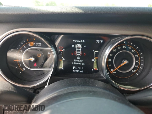 2020 Jeep Wrangler Unlimited Sport S z VIN 1C4HJXDN0LW226619, wystawiony jako Copart lot #54769025 z przebiegiem 52 723 mil mil oraz Szkoda całkowita • Salvage title. Historia ofert i sprzedaży dostępna na DreamBid. Obrazek 9.