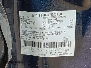 2014 Ford F-150 XL z VIN 1FTFX1ET9EKF31322, wystawiony jako IAAI lot #42146775 z przebiegiem 204 641 mil mil oraz . Historia ofert i sprzedaży dostępna na DreamBid. Obrazek 9.