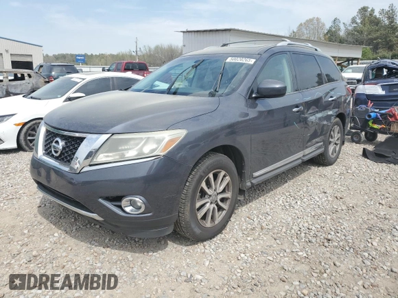 2014 Nissan Pathfinder SV with VIN 5N1AR2MM8EC722191, listed as a Copart auction lot 50020265 with 137,938 mi miles and Salvage Title. Bid and sale history available at carsss.com. Image 1.