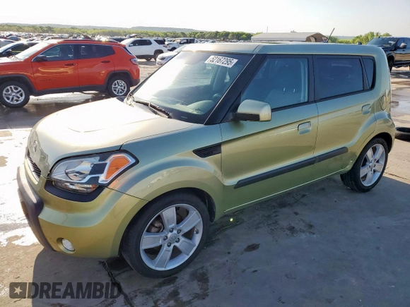 2010 Kia Soul + with VIN KNDJT2A25A7177174, listed as a Copart auction lot 52167295 with 86,752 mi miles and Salvage Title. Bid and sale history available at DreamBid. Image 1.