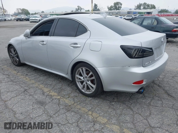 2007 Lexus IS with VIN JTHBK262X72054474, listed as a IAAI auction lot 42172869 with 106,364 mi miles. Bid and sale history available at carsss.com. Image 3.