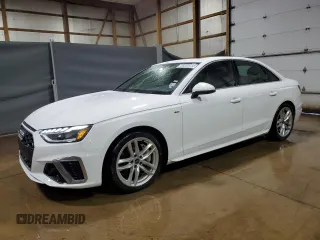 2023 Audi A4 S line Premium Plus z VIN WAUEAAF42PN015211, wystawiony jako Copart lot #60595065 z przebiegiem 50 694 mil mil oraz Czysty tytuł • Clean title. Historia ofert i sprzedaży dostępna na DreamBid. Obrazek 1.