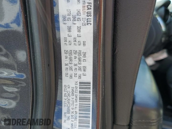 2015 Dodge Durango SXT with VIN 1C4RDJAG4FC240589, listed as a Copart auction lot 54211005 with 98,096 mi miles and Non repairable. Bid and sale history available at DreamBid. Image 13.