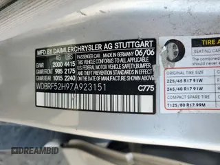 2007 Mercedes-Benz C 230 Sport with VIN WDBRF52H97A923151, listed as a Copart auction lot 63037255 with 196,893 mi miles and Salvage title. Bid and sale history available at DreamBid. Image 12.