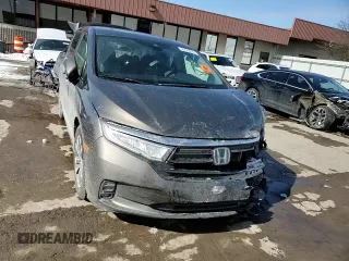 2021 Honda Odyssey EX-L with VIN 5FNRL6H70MB020405, listed as a Copart auction lot 46186085 with 61,300 mi miles and Salvage Title. Bid and sale history available at DreamBid. Image 12.