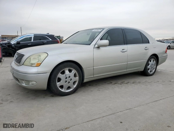 2002 Lexus LS 430 with VIN JTHBN30F120091703, listed as a Copart auction lot 46336525 with 0 mi miles and Salvage Title. Bid and sale history available at carsss.com. Image 1.