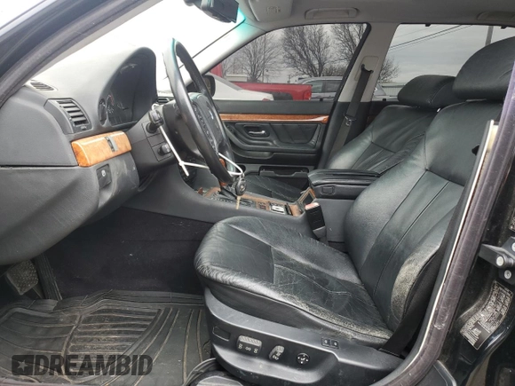 2001 BMW 7 Series 740iL with VIN WBAGH83471DP29656, listed as a Copart auction lot 49948115 with 0 mi miles and Salvage Title. Bid and sale history available at carsss.com. Image 7.
