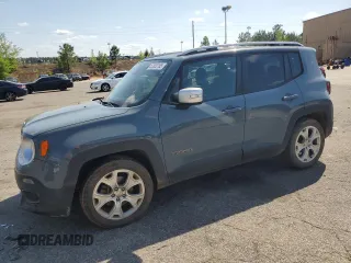 2017 Jeep Renegade Limited with VIN ZACCJADB8HPG19172, listed as a Copart auction lot 53500165 with 63,046 mi miles and Salvage title. Bid and sale history available at DreamBid. Image 1.