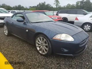 2007 Jaguar XK with VIN SAJDA44B075B03695, listed as a Copart auction lot 74978034 with 0 mi miles and Salvage Title. Bid and sale history available at carsss.com. Image 4.