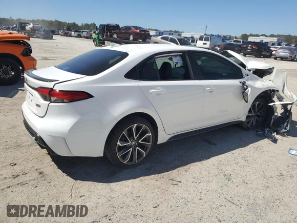2020 Toyota Corolla XSE with VIN 5YFT4RCE4LP038600, listed as a Copart auction lot 49661495 with 0 mi miles and Salvage Title. Bid and sale history available at carsss.com. Image 3.