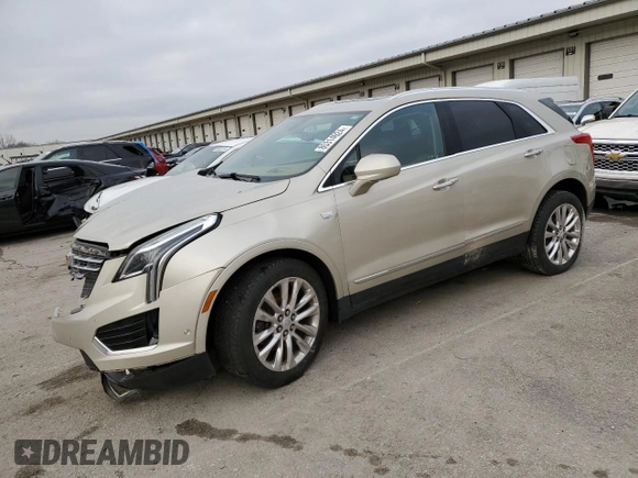 2017 Cadillac XT5 Platinum AWD with VIN 1GYKNFRS7HZ100180, listed as a Copart auction lot 85314924 with 52,093 mi miles and Salvage Title. Bid and sale history available at DreamBid. Image 1.