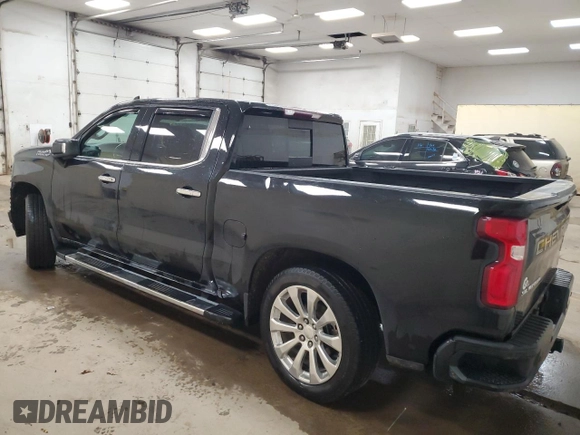 2019 Chevrolet Silverado 1500 High Country with VIN 1GCUYHED0KZ377463, listed as a Copart auction lot 83094554 with 162,921 mi miles and Salvage Title. Bid and sale history available at carsss.com. Image 2.
