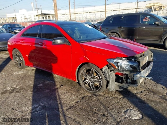 2019 Mercedes-Benz CLA with VIN WDDSJ4EB9KN725549, listed as a IAAI auction lot 41302399 with 70,537 mi miles. Bid and sale history available at carsss.com. Image 1.