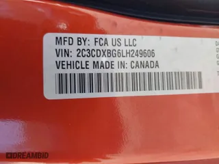 2020 Dodge Charger SXT with VIN 2C3CDXBG6LH249606, listed as a IAAI auction lot 41672492 with 93,580 mi miles. Bid and sale history available at carsss.com. Image 9.