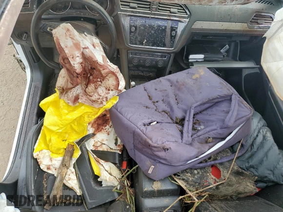 2018 Volkswagen Tiguan SEL z VIN 3VV2B7AXXJM139608, wystawiony jako Copart lot #59742705 z przebiegiem Nie podano mil oraz Szkoda całkowita • Salvage title. Historia ofert i sprzedaży dostępna na DreamBid. Obrazek 8.