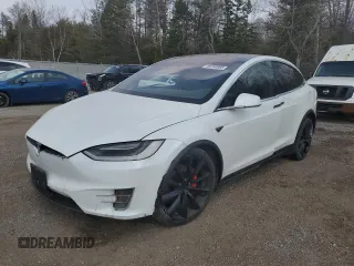 2016 Tesla Model X P90D with VIN 5YJXCAE48GF012383, listed as a Copart auction lot 49784895 with 0 mi miles and Salvage Title. Bid and sale history available at carsss.com. Image 1.