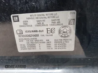 2016 GMC Sierra 1500 with VIN 1GTV2LEC8GZ194268, listed as a IAAI auction lot 41709649 with 165,142 mi miles and . Bid and sale history available at carsss.com. Image 9.