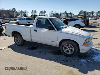 1998 Chevrolet S-10 with VIN 1GCCS1445WK146319, listed as a Copart auction lot 46377795 with 0 mi miles and Salvage Title. Bid and sale history available at carsss.com. Image 4.
