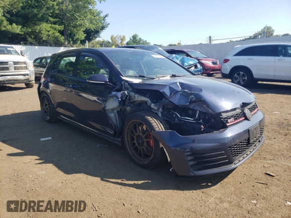 2017 Volkswagen Golf GTI Autobahn with VIN 3VW547AU9HM076925, listed as a Copart auction lot 69679594 with 99,653 mi miles and Salvage Title. Bid and sale history available at carsss.com. Image 4.