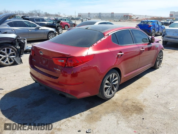 2015 Kia Optima SXL Turbo with VIN 5XXGR4A69FG419891, listed as a IAAI auction lot 41803317 with 158,907 mi miles and . Bid and sale history available at DreamBid. Image 4.