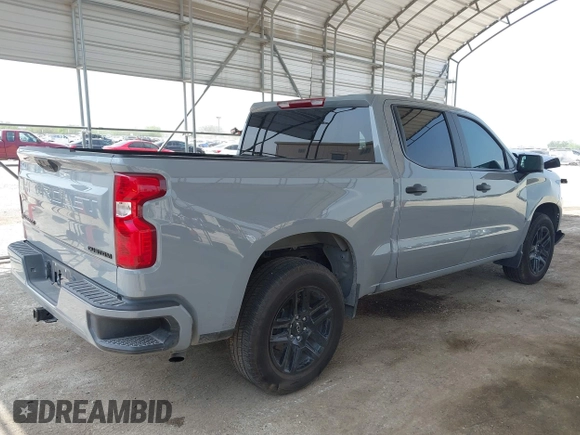 2024 Chevrolet Silverado 1500 Custom with VIN 1GCPABEK0RZ328996, listed as a IAAI auction lot 41918462 with 14,689 mi miles and . Bid and sale history available at DreamBid. Image 4.