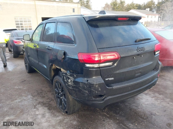 2021 Jeep Grand Cherokee Laredo X with VIN 1C4RJFAG6MC599672, listed as a IAAI auction lot 41323741 with 71,491 mi miles. Bid and sale history available at carsss.com. Image 3.