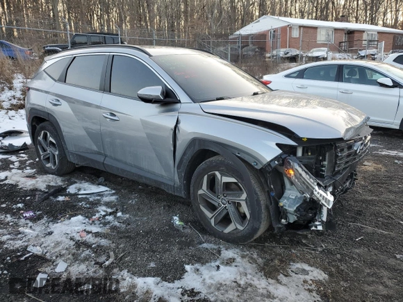 2022 Hyundai Tucson SEL with VIN 5NMJC3AEXNH088778, listed as a Copart auction lot 42343075 with 23,461 mi miles and Salvage Title. Bid and sale history available at DreamBid. Image 4.
