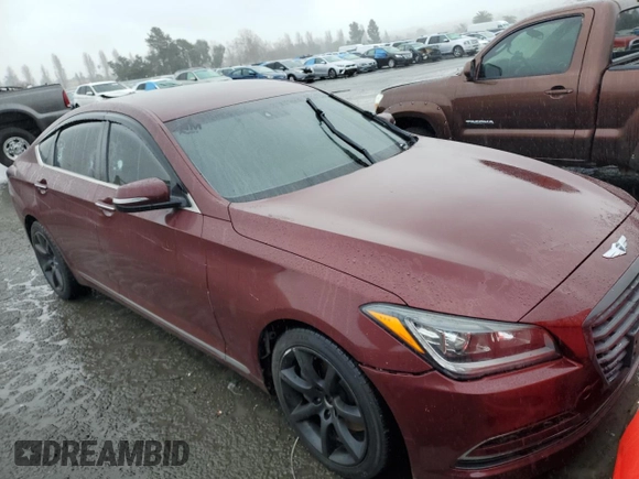 2015 Hyundai Genesis 3.8L with VIN KMHGN4JEXFU037765, listed as a Copart auction lot 39617454 with 0 mi miles. Bid and sale history available at carsss.com. Image 4.