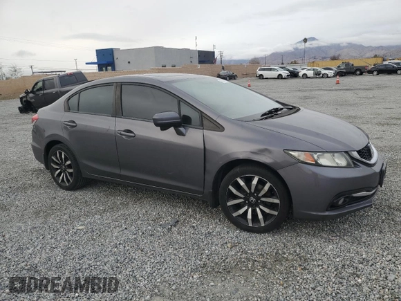 2015 Honda Civic Sedan EX-L with VIN 2HGFB2F9XFH528723, listed as a Copart auction lot 45241585 with 190,630 mi miles and Salvage Title. Bid and sale history available at carsss.com. Image 4.