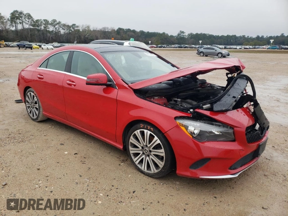 2018 Mercedes-Benz CLA with VIN WDDSJ4EB6JN603407, listed as a Copart auction lot 39132093 with 0 mi miles. Bid and sale history available at carsss.com. Image 4.