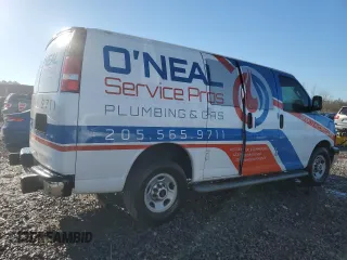 2017 GMC Savana Cargo Van with VIN 1GTW7AFF3H1915955, listed as a Copart auction lot 88039215 with 147,754 mi miles and Salvage Title. Bid and sale history available at carsss.com. Image 3.