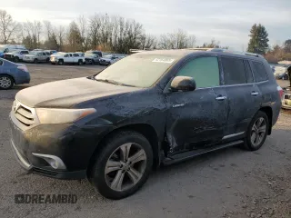 2012 Toyota Highlander Limited with VIN 5TDDK3EH9CS105388, listed as a Copart auction lot 42164865 with 183,995 mi miles and Salvage title. Bid and sale history available at DreamBid. Image 1.