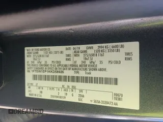 2019 Ford F-150 XL with VIN 1FTEW1EP1KKD58926, listed as a IAAI auction lot 42043973 with 97,678 mi miles. Bid and sale history available at carsss.com. Image 1.