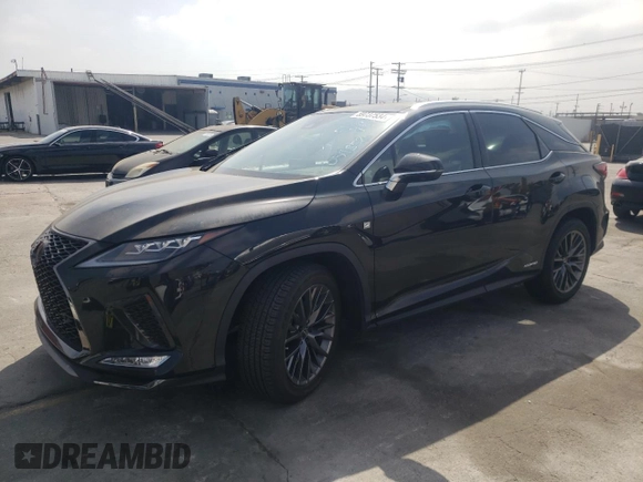 2021 Lexus RX with VIN 2T2YGMDA3MC059852, listed as a Copart auction lot 59737534 with 42,631 mi miles and Salvage Title. Bid and sale history available at carsss.com. Image 1.
