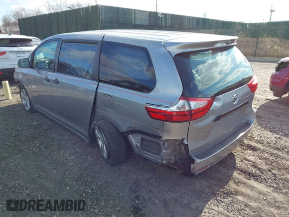 2015 Toyota Sienna L with VIN 5TDZK3DCXFS596277, listed as a IAAI auction lot 41229427 with 108,900 mi miles and . Bid and sale history available at DreamBid. Image 3.