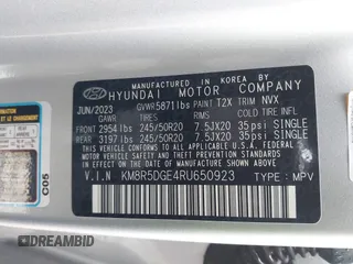 2024 Hyundai Palisade Limited с VIN KM8R5DGE4RU650923, выставлен на аукционе IAAI как лот 42173553 с пробегом 25 421 миль миль и . История ставок и продаж доступна на DreamBid. Изображение 9.
