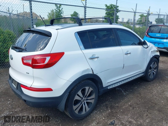 2013 Kia Sportage EX with VIN KNDPC3A25D7443846, listed as a IAAI auction lot 42537284 with Not provided miles and . Bid and sale history available at DreamBid. Image 4.