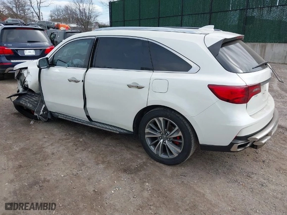 2017 Acura MDX w/Technology Pkg with VIN 5FRYD4H58HB021477, listed as a IAAI auction lot 41859957 with 43,298 mi miles. Bid and sale history available at carsss.com. Image 3.