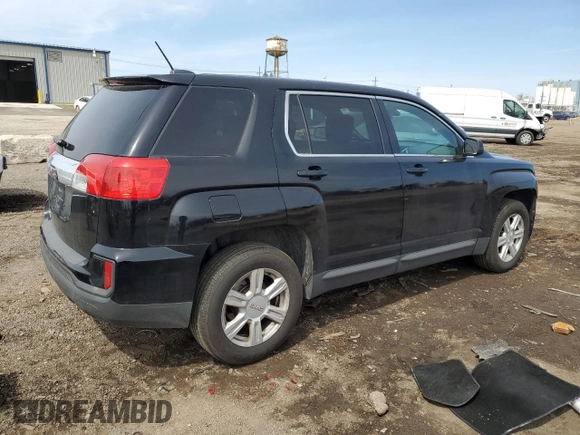 2016 GMC Terrain SLE with VIN 2GKALMEK6G6245324, listed as a Copart auction lot 52579815 with 63,156 mi miles and Salvage Title. Bid and sale history available at carsss.com. Image 3.