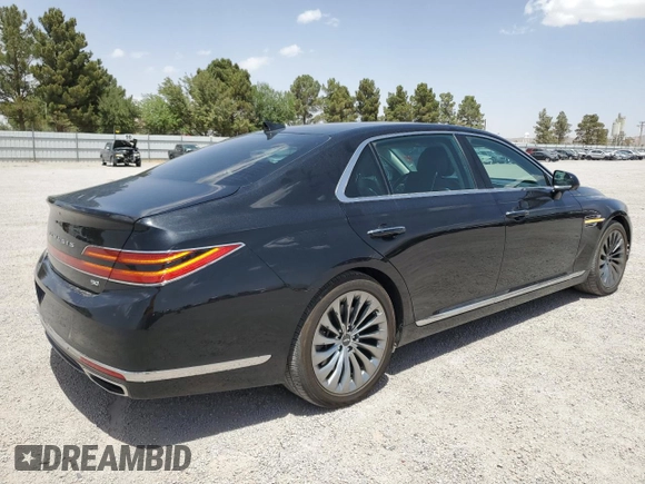 2020 Genesis G90 Ultimate with VIN KMTF54PH1LU076923, listed as a Copart auction lot 55794235 with 43,618 mi miles and Clean Title. Bid and sale history available at DreamBid. Image 3.