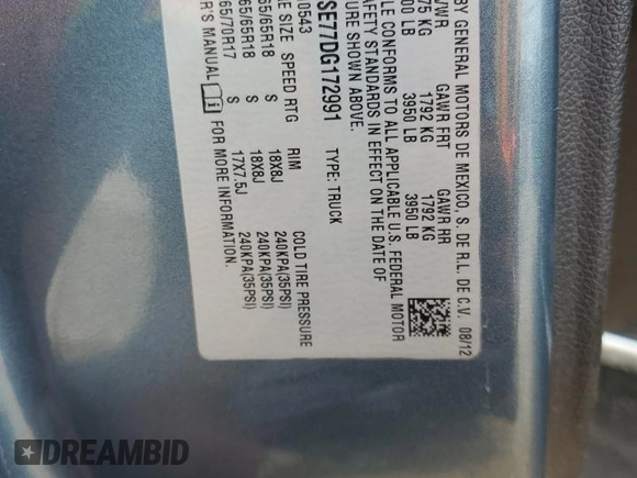 2013 Chevrolet Silverado 1500 LT with VIN 3GCPKSE77DG172991, listed as a Copart auction lot 56034805 with 155,839 mi miles and Salvage Title. Bid and sale history available at DreamBid. Image 13.