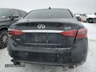 2021 Infiniti Q50 Signature Edition with VIN JN1EV7CR2MM751399, listed as a Copart auction lot 45422675 with 40,227 mi miles and Salvage title. Bid and sale history available at DreamBid. Image 6.