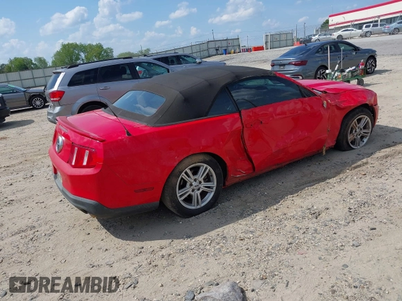 2012 Ford Mustang V6 with VIN 1ZVBP8EM1C5201733, listed as a IAAI auction lot 42162220 with 311,404 mi miles and . Bid and sale history available at DreamBid. Image 4.