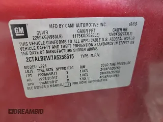 2010 GMC Terrain SLE-1 z VIN 2CTALBEW7A6258615, wystawiony jako Copart lot #48709415 z przebiegiem 176 461 mil mil oraz Szkody całkowita. Historia ofert i sprzedaży dostępna na DreamBid. Obrazek 15.